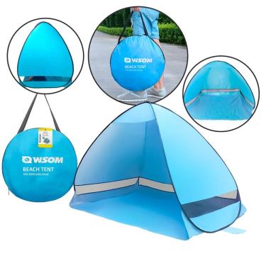 Imagem de Barraca Automática com Montagem Rápida | Para Camping e Praia | Compacta e Dobrável | Capacidade para 2 Pessoas | Bolsa e Estacas Inclusas