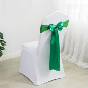 Imagem de Decoração de casamento, festa de aniversário, faixas para cadeiras, gravata borboleta pronta, elastano, faixas elásticas, nó, sala de reunião de hotel, verde exército, 1 peça