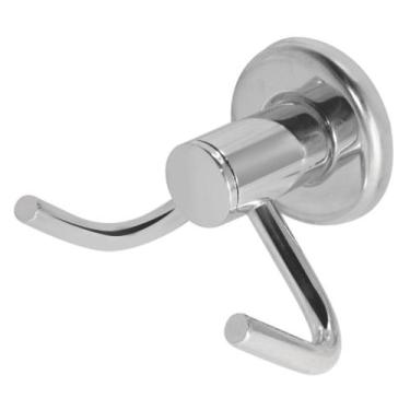 Imagem de Cabide Duplo Banheiro Em Inox Resistente Dupla Fixação Linha Extra Lux
