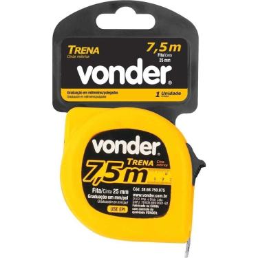 Imagem de Trena 7,5 mm/pol Corpo Plástico Vonder