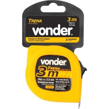 Imagem de Trena 3M mm/pol Corpo Plástico Vonder