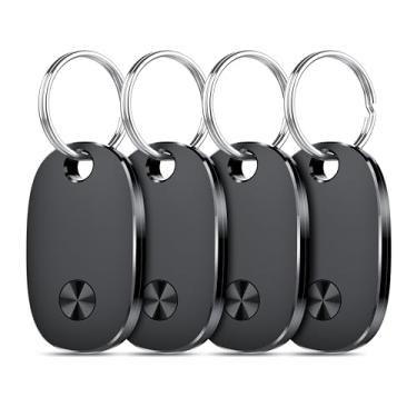 Imagem de aowoka Pacote Com 4 Air Tags, Rastreador Bluetooth Compatível O Aplicativo Find My Da Apple (Somente Ios), Localizador De Chaves E Itens Para Bagagem, Mochila, Mala, Bateria Substituível, Etiqueta R
