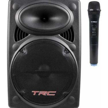 Imagem de Caixa De Som Ativa 12 Polegadas 350W Com Led Microfone E Bateria Trc-436 Trc