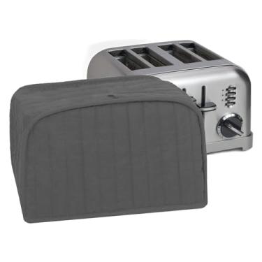 Imagem de (Four Slice Toaster Cover, Graphite) - RITZ Polyester / Cotton Quilted Four Slice Toaster Appliance Cover, Dust and Fingerprint Protection, Machine Washable, Graphite Grey