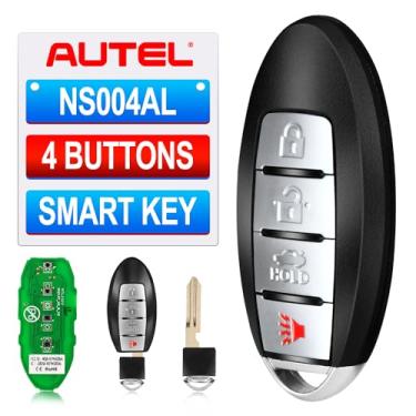 Imagem de Autel MaxiIM IKEY S-m-a-r-t K-ey programável 2025 IKEYNS004AL chaveiro substituição para Nissan, 4 botões, I-M-M-O Learning, 130FT/40M remoto, funciona com Autel KM100(X) IM508S IM608 PRO 2 IM608S II