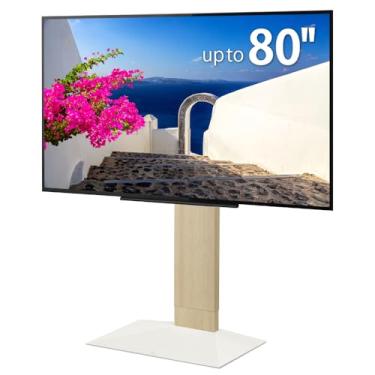 Imagem de WALL V3 Low Type | Elegante suporte universal para TV de parede de 81 a 203 cm, sem perfuração, carvalho branco