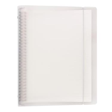 Imagem de Zelten Pasta de arquivo colorida de PP para fichário de folhas soltas com refil de caderno/organizador pessoal (mini conjunto A4 com 30 furos, branco)