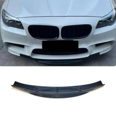 Imagem de Spoiler difusor de lábio do para-choque dianteiro do carro peça de modificação preta brilhante para acessórios de carro M5 F10 2011-2016