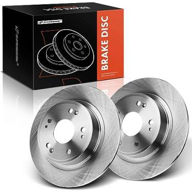 Imagem de A-Premium Rotores de freio a disco sólido traseiro de 11,09 polegadas (282 mm) compatíveis com modelos selecionados Honda e Acura - Accord 2005-2021, Civic 2015, HR-V/ILX 2016-2022, TSX 2009-2014, conjunto de 2 peças