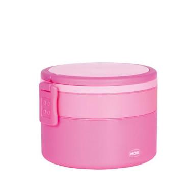 Imagem de Pote Marmita 2 Andares Redondo com Alça - Rosa - MOR
