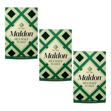 Imagem de Sal Em Flocos Maldon Importado Inglaterra 250g (3 Unidades)