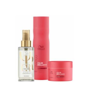 Imagem de Wella Brilliance Sh 250ml + Masc 150ml + Oleo Light 100ml - Wella prof