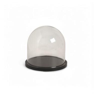 Imagem de Redoma Cúpula Vidro Grande Decoração C/base Madeira 18,3cm Preto