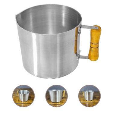 Imagem de Leiteira 14Cm Alumínio Polido Reforçado 2mm Espessura Super Luxo - Feh