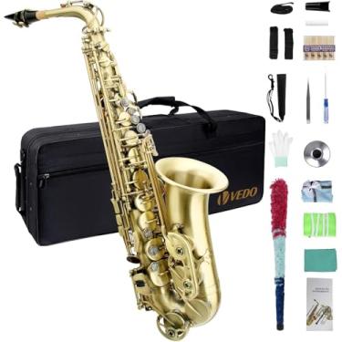 Imagem de ANVAR VEDO Saxofone，Alto em Mi♭ Profissional - H68 Latão com Acabamento Bronzeado, Palhetas Premium e Chaves Pérola, Ideal para Samba/Chorinho em Escolas de Música Brasileiras instrumentos musicais