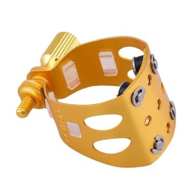 Imagem de Milageto Boquilha para Saxofone Abraçadeira Acessórios para Saxofone Peças para Instrumentos Fixador de Abraçadeira para, para Soprano