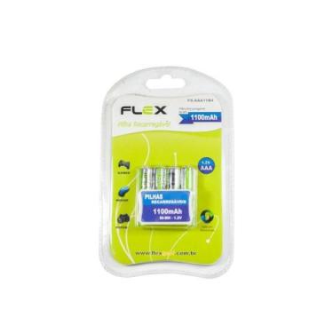 Imagem de Pilhas Aaa Recarregáveis 1100 Mah Flex Gold C/ 4 Unidades