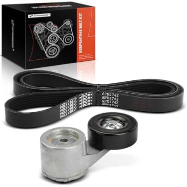 Imagem de A-Premium Kit De Transmissão Por Correia Serpentina Motor Compatível Com Chassis Motorhome Ford F-250 F250, F-350 F350, F-53, F-Super Duty, 1988-1995 - 7,5 L