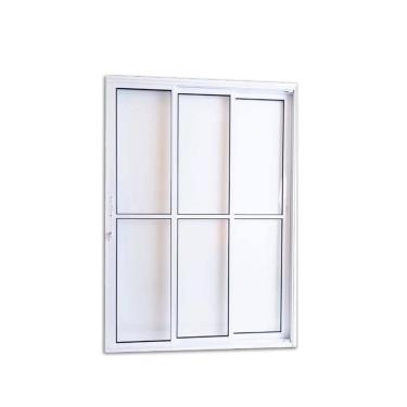 Imagem de Porta Balcão 3 Folhas Vidro 210x140 Branco Linha 25