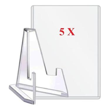 Imagem de Kit 5 Toploaders + 5 Displays Tipo Suporte Carta, K-pop, Yu-Go-oh, Pokémon, Magic quadro