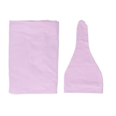 Imagem de Yosoo Toalha de Embrulho de bebê Recém -nascido Conjunto de Toalha e boné, Cobertor Macio Com Chapéu para Bebês, Tamanho Grande, Material Macio, ótimo para Viagens, Proteção Essencial (taro roxo)
