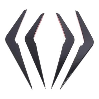 Imagem de Zhjvihx 4pcs Frente Side Air Vent Guarnição Canard Entrada para X5 G05 LCI M Esporte 2023, Amortecedor Traseiro Difusor Spoilers, Anti Colisão Front Bumper Lip Protector Kit (Preto brilhante)