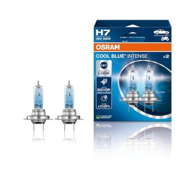 Imagem de OSRAM COOL BLUE® INTENSE H7, +100% mais brilho, até 5.000K, lâmpada de farol de halogêneo, aparência de LED, caixa dobrável suspensa (2 lâmpadas)