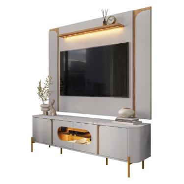 Imagem de Conjunto de Painel Maresias com Rack Juquehy Para TV até 75"