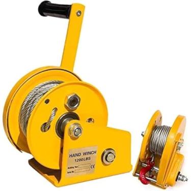 Imagem de Guincho De Manivela De Guincho Manual, Guincho De Reboque De Barco, Guincho Manual De 1200lbs/1800lbs Para Atv, Garagens, Jardinagem, Fazendas Ou Armazéns Que Levantam Cargas Pesadas, 20m, 1200lbs
