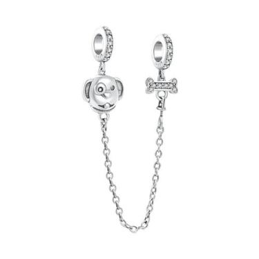 Imagem de Berloque De Prata 925 Com Margarida, Borboleta E Coração Para Pulseira