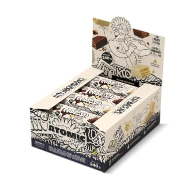 Imagem de Protein Bites Atomic Labs – Snack Saudável com Whey Protein – 12 Barras Crocantes, Zero Adição de Açúcar– Sabores Chocolate com Avelã e Chocolate Branco – Caixa Mista 240g