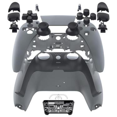 Imagem de eXtremeRate Conjunto completo de capa com botões Touchpad, New Hope Gray Custom Replacement Decorative Trim Shell Placas dianteiras traseiras compatíveis com controlador p s 5 BDM-030 BDM-040 BDM-050