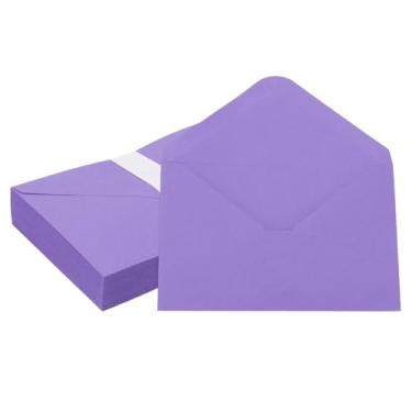 Imagem de PATIKIL Envelopes de convite de 18 x 12 cm, 50 unidades, envelopes para cartões comemorativos A7, envelopes com aba em V, capas para cartões para correspondência, casamento, aniversário, formatura