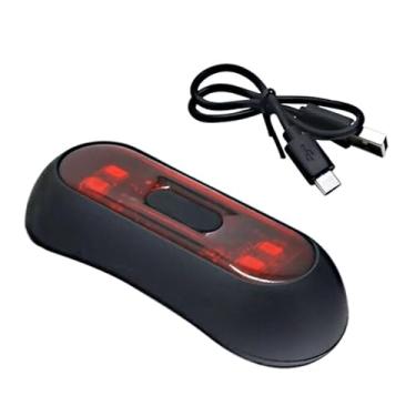 Imagem de Capacete de motocicleta com luz LED sempre ligada aos modos de flash e aviso IP67 à prova d'água para equitação noturna, lâmpada de segurança