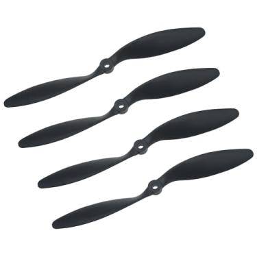 Imagem de HAJXZH 4 PCS 8060 Propeller Props Black Foldable Soft Propeller Blades for RC Airplane Quadcopter