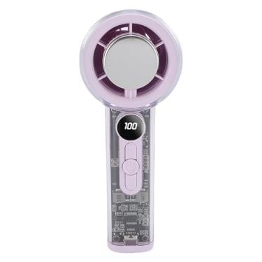 Imagem de AUNMAS Ventilador Portátil Portátil, 100 Níveis Ajuste da Velocidade doVento Exibição Digital Silenciosa Pequena Ventilador Turbo fã de fã de Resfriamento Pessoal Transparente para (Roxo)