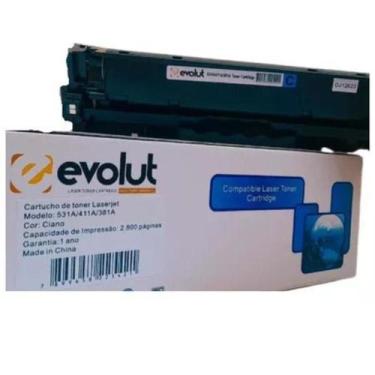 Imagem de Toner compativel para hp cf381a/ce411a/cc531a cyan 2.8k universal evol