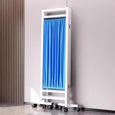 Imagem de Divisórias De Quarto, Painéis De Parede De Partição Temporária, Tela De Privacidade Médica, Separador De Quarto Portátil, 6 Pés De Altura, Com Rodas, Para Con, Blue, 6Panels