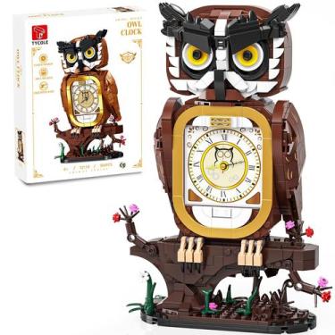 Imagem de Conjunto de blocos de construção TYCOLE Owl Clock 964 unidades com rel