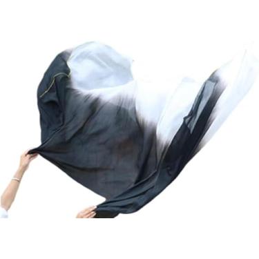 Imagem de Véus De Dança Do Ventre De Seda Real Lenço De Mão Xale Cor Roxa Sólida Para Traje De Performance Dança Do Ventre Aula De Yoga, 19, 270x114cm-Adults