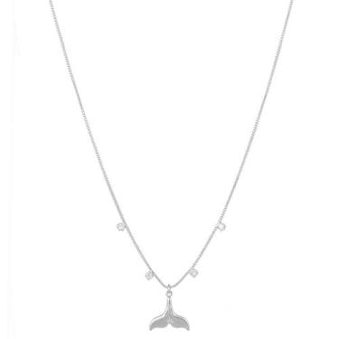 Imagem de Colar Choker Cordao Sereia Folheado Prata 925 - Papillon Semi Jóias