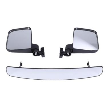 Imagem de Luocute Espelhos de Carrinho, Sem Perfuração Instalação Fácil HD Carrinho de Vidro Lateral e Espelhos Vista Traseira, Substituição para EZGO TXT RXV LIBERDADE