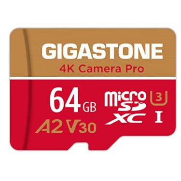 Imagem de [Recuperação de dados gratuita de 5 anos] Cartão micro SD Gigastone de 64 GB, câmera 4K Pro, vídeo UHD para GoPro, câmera de ação, Wyze, DJI, Drone, Nintendo-Switch, R/W até 95/35 MB/s Cartão de