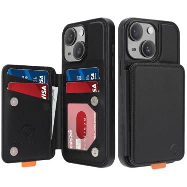 Imagem de GUERNICA Capa carteira para iPhone 14 Plus/iPhone 15 Plus (6,7 polegadas) com porta-cartões, bloqueio RFID para mulheres e homens, capa de telefone à prova de choque para Apple 14 Plus/Apple 15 Plus