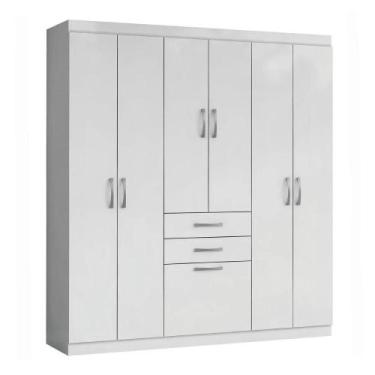 Imagem de Guarda Roupas Casal 7 Portas 2 Gavetas Lisboa Aramóveis, Branco