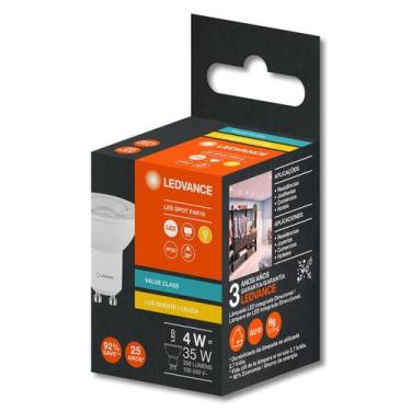 Imagem de Kit 12 Lampadas Led Dicróica Par16 4W 2700K 350Lm Gu10 Osram - Ledvanc