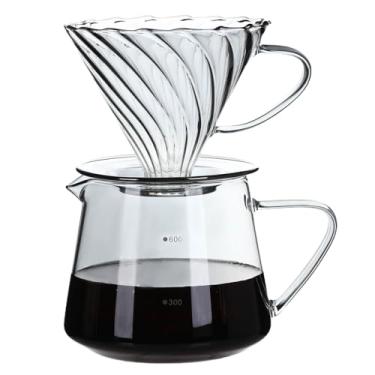 Imagem de Unbreakable - Cafeteira de 750 ml, gotejador de vidro borossilicato resistente ao calor com suporte de filtro, cafeteira manual sem BPA para uso doméstico e no escritório