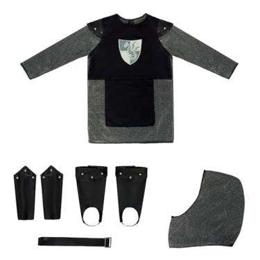 Imagem de UxicRuya Fantasia de cavaleiro infantil, fantasia cosplay para performance, carnaval, baile de formatura, M