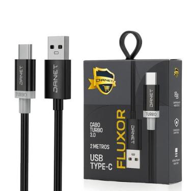 Imagem de Cabo Rápido Carregador Turbo 3.0 USB Para Tipo-C 2 Metros - Danet