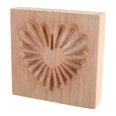 Imagem de Molde de biscoito de madeira, molde de cozimento reutilizável, molde de prensa de biscoito 3D, molde de gravação de biscoito esculpido, faça você mesmo, cortador de biscoitos, molde de cozimento para